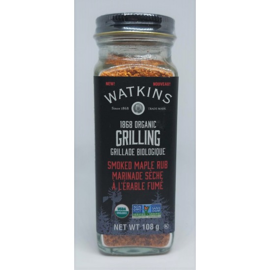 Watkins Organic Grilling Smoked Maple Rub 108g